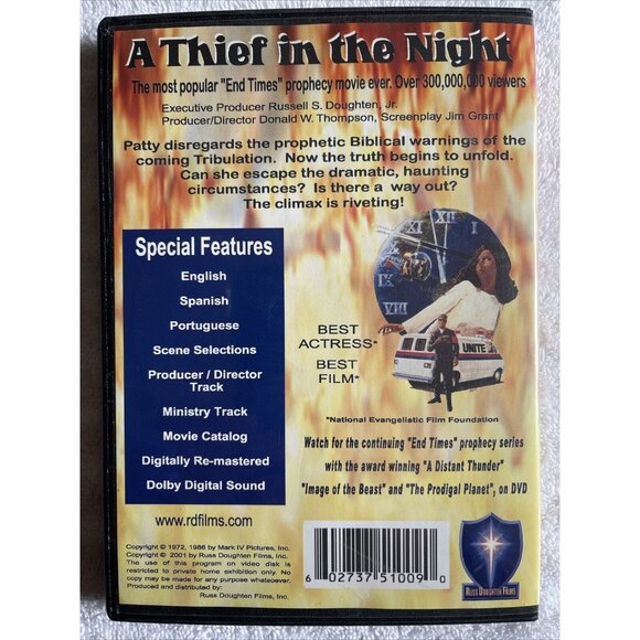 A Thief in the Night (DVD, 2001) Christian Horror Patty Dunning - Picture 2 of 4